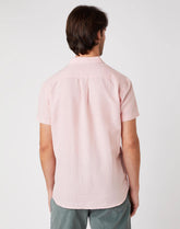 KOSZULA MĘSKA WRANGLER SS 1PKT SHIRT SILVER PINK W5J7LOXTU 112130192